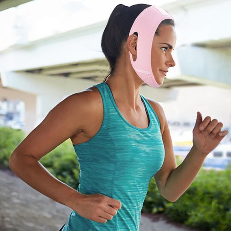 Buyongwant 2 Pack V Line Lifting Mask V Shaped Face Chin Strap for Sleeping,Sagging,Jaw Exerciser (Pink)