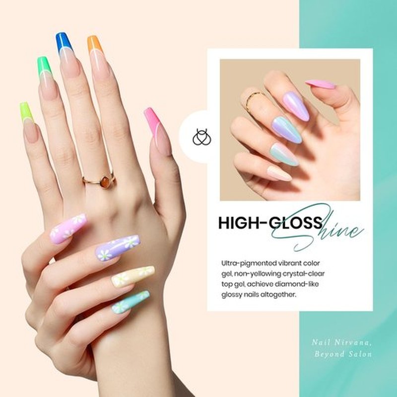 Beetles 23Pcs Gel Nail Polish Set Pastel Bright Colors Gel Polish Kit Red Hot Pink Glitter Gel Nail Polish with Base Gel Top Coat Soak Off Uv Led Nail Gel Gifts for Women