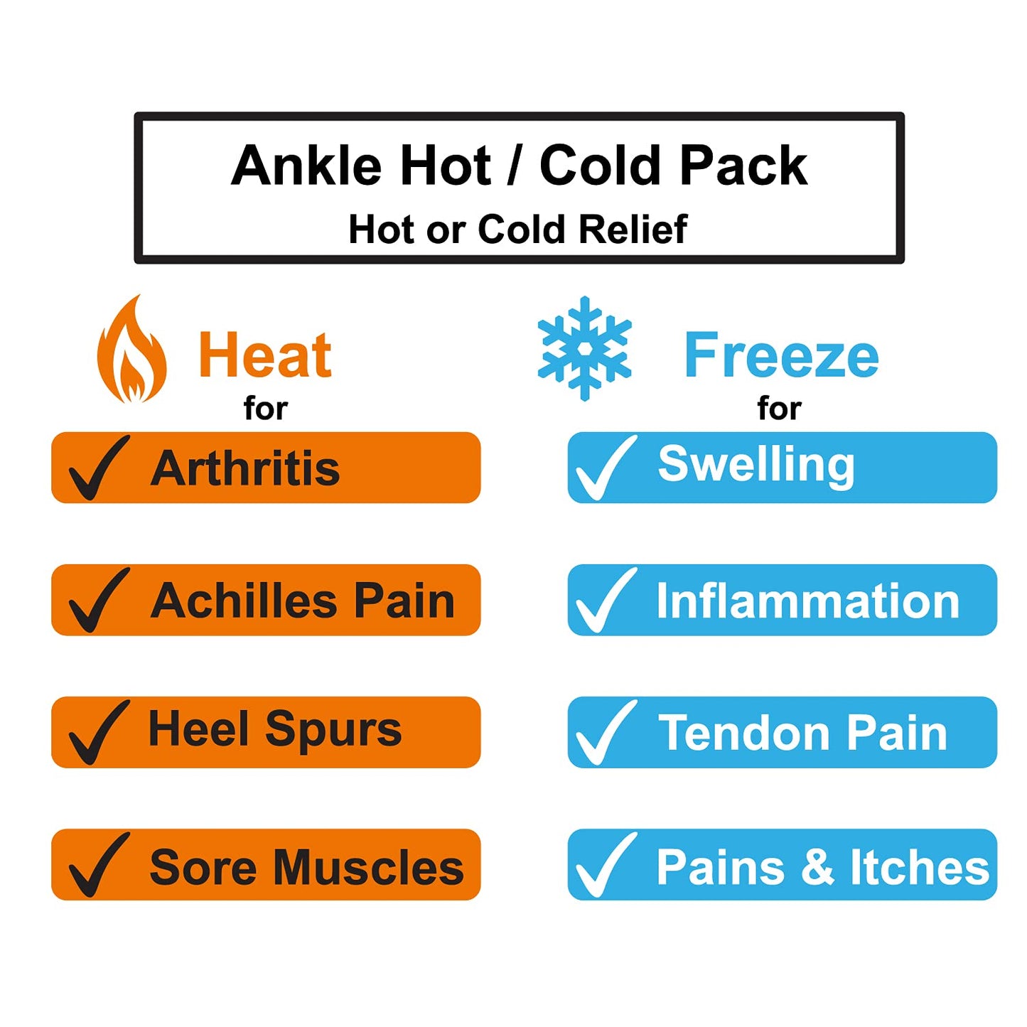 Ankle/Sport Foot Ice Therapy Wrap,Hot Cold Ice Gel Pack with Adjustable Brace for Sprained Ankles, Plantar Fasciitis, Achilles,tendonitis, and Swelling Feet,Microwaveable, Freezable and Reusable