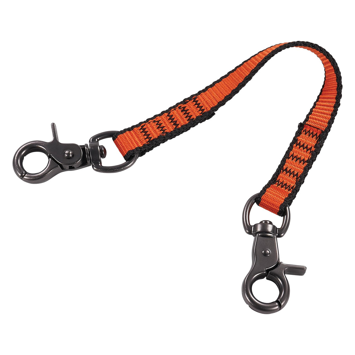 Ergodyne Squids 3153 Nylon Web Tool Tether, 12 inch Short Lanyard - Dual Trigger Hook Attachment Ends, 5 lbs
