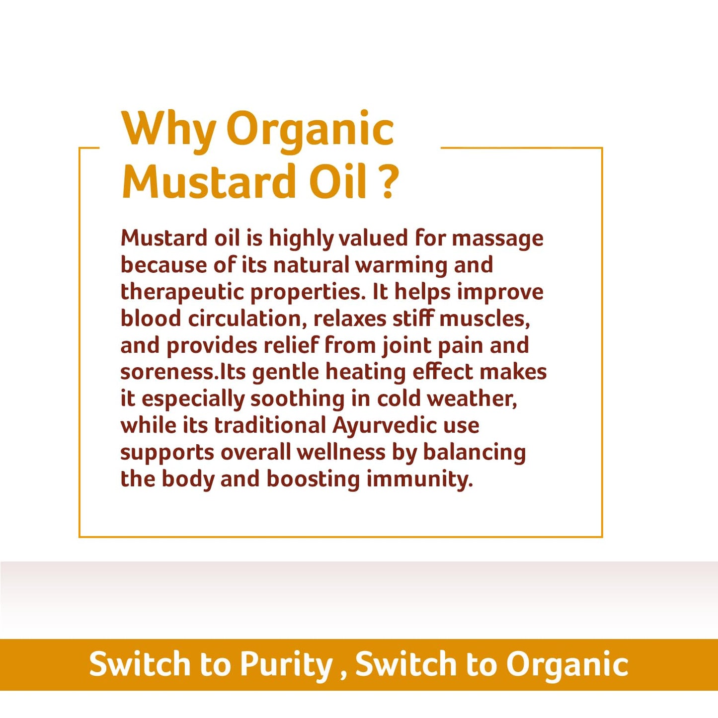 Organic Tattva Cold Pressed Mustard Oil (1 Litre) - Fresh Unrefined Organic Mustard Oil for Hair, Skin Care and Massage - Omega 3 Rich - No Added Preservatives - USDA Certified