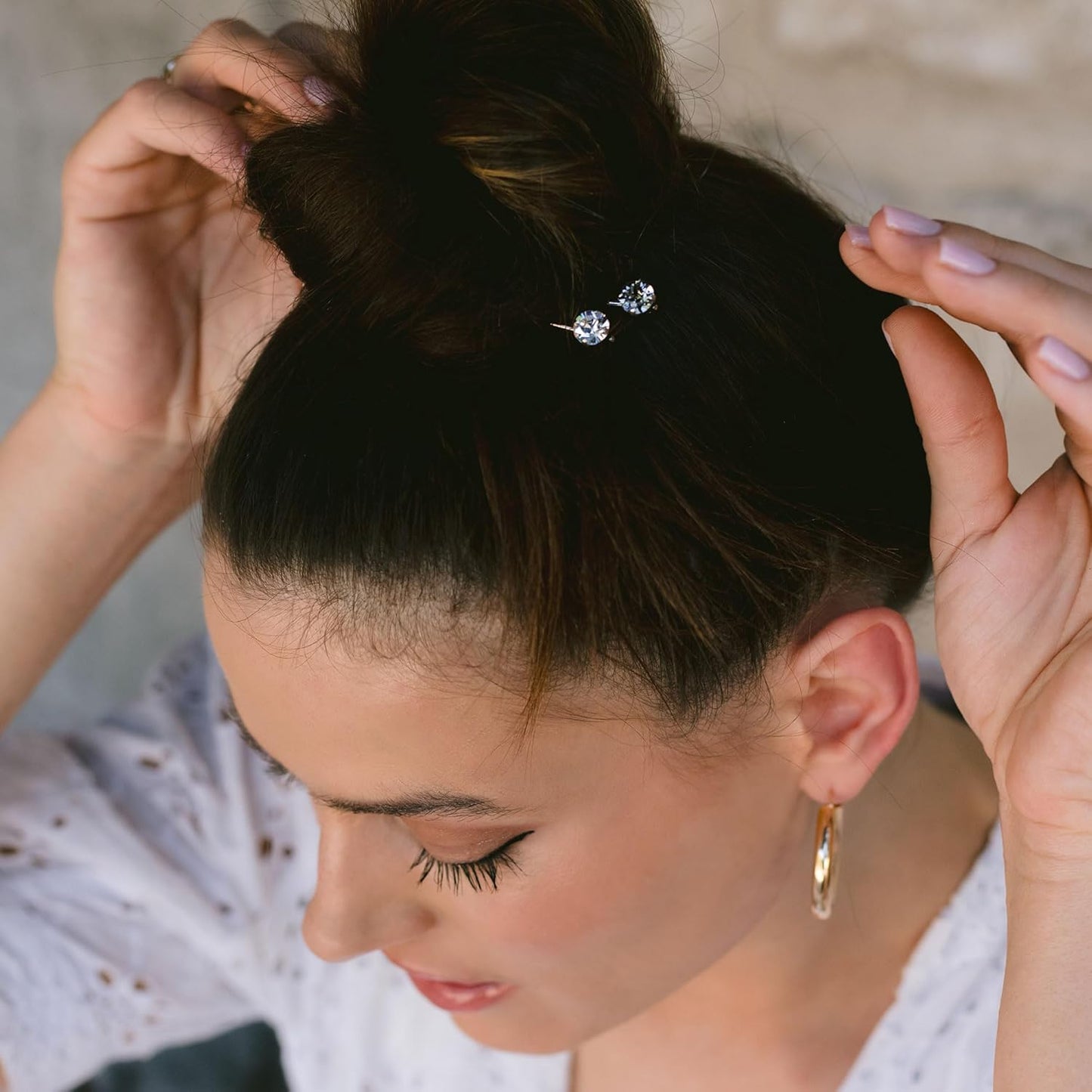 Sapphire Silver L. Erickson Little Gem Bobby Pins - Stylish Hair Accessories