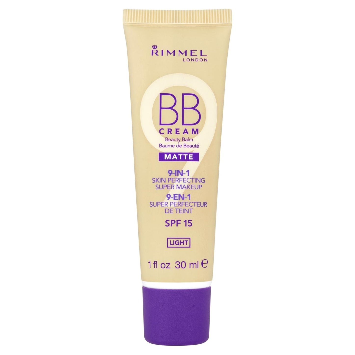Rimmel London Match Perfection BB Cream 001 Light - Lightweight, SPF 25, Pore Minimizer, 1oz