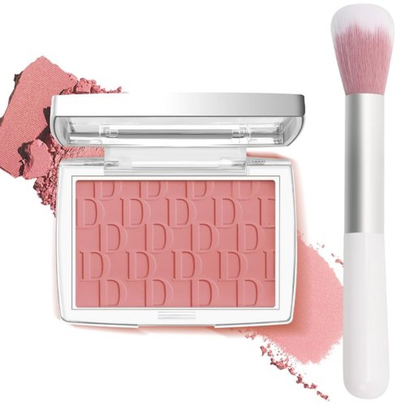 LYBHDAFA Powder Blush for Cheeks with Brush, Matte Blush Palette Rosy Korean Blush Powder Face Blusher, Natural Blendable Formula Silky Lightweight Makeup Blush Palette for Cheeks, 012# Rosewood