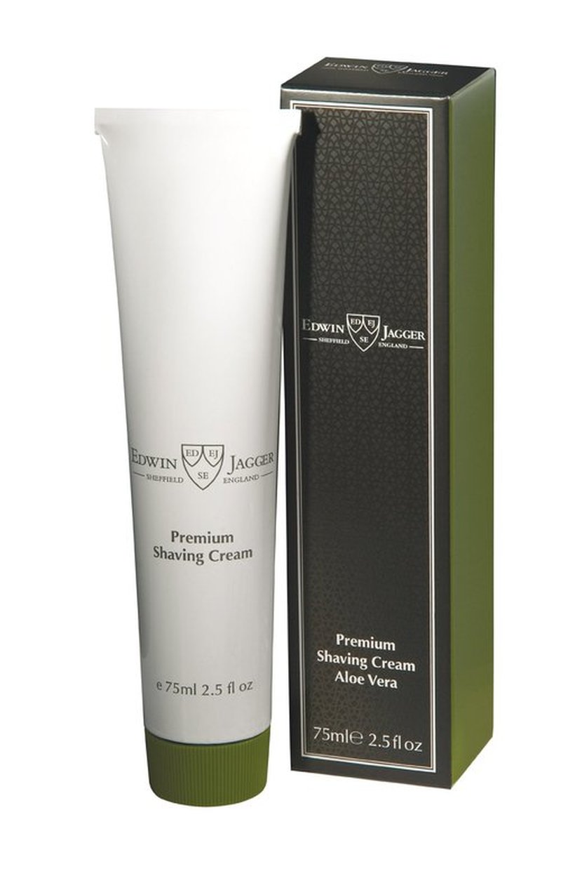 Edwin Jagger 99.9% Natural Premium Shaving Cream, 75ml Tube - Aloe Vera,2.5-ounce
