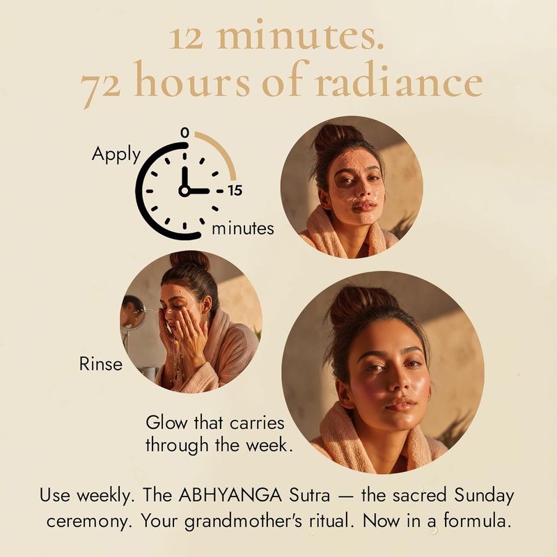 Turmeric & Sandalwood Face Mask - Pore Purifying Three-Clay Formula | Vegan & Cruelty-Free | 60ml