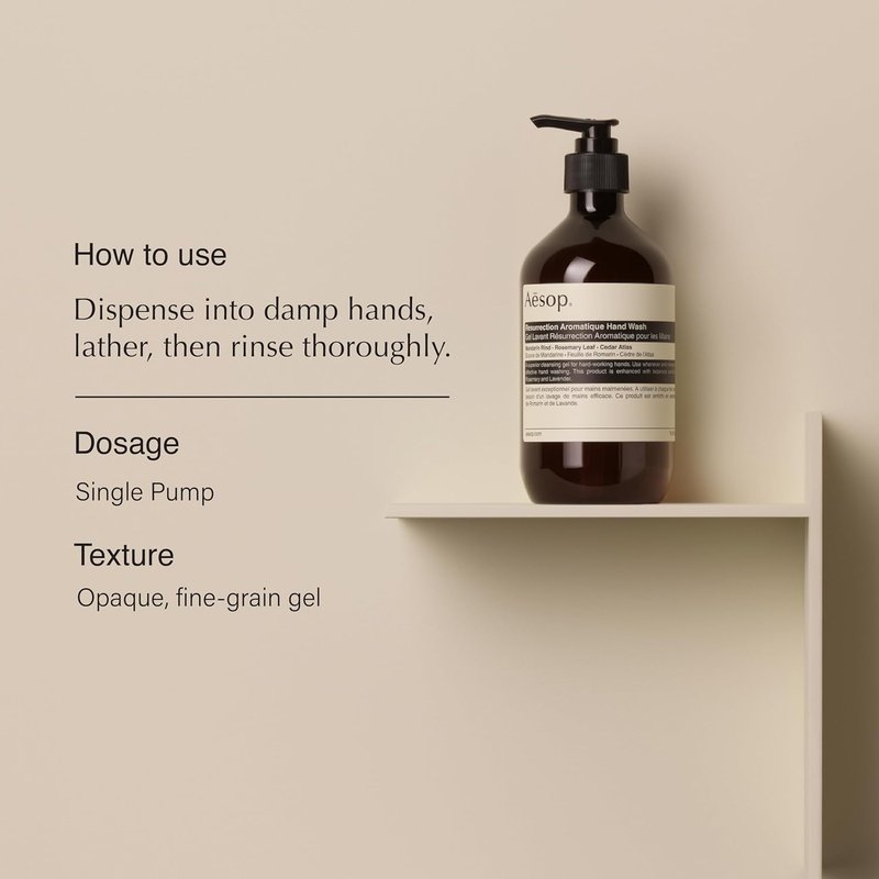 Aesop Resurrection Hand Soap - Geranium Leaf Body Wash | Paraben-Free, Vegan | 16.9 oz