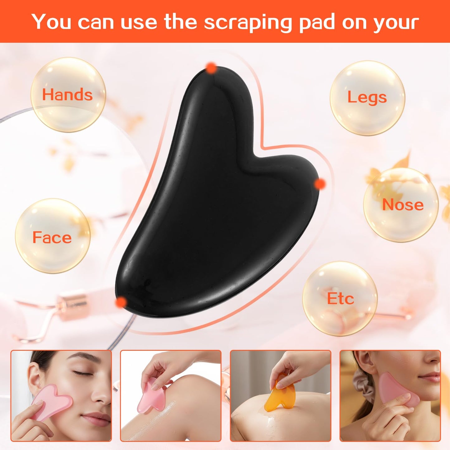 36 Pcs Gua Sha Facial Tool Set, Gua Sha Massage Tool Bulk with 9 Colors Heart Shaped Guasha Board for Face Body Skin Care, Relieve Muscle Tension & Reduce Puffiness