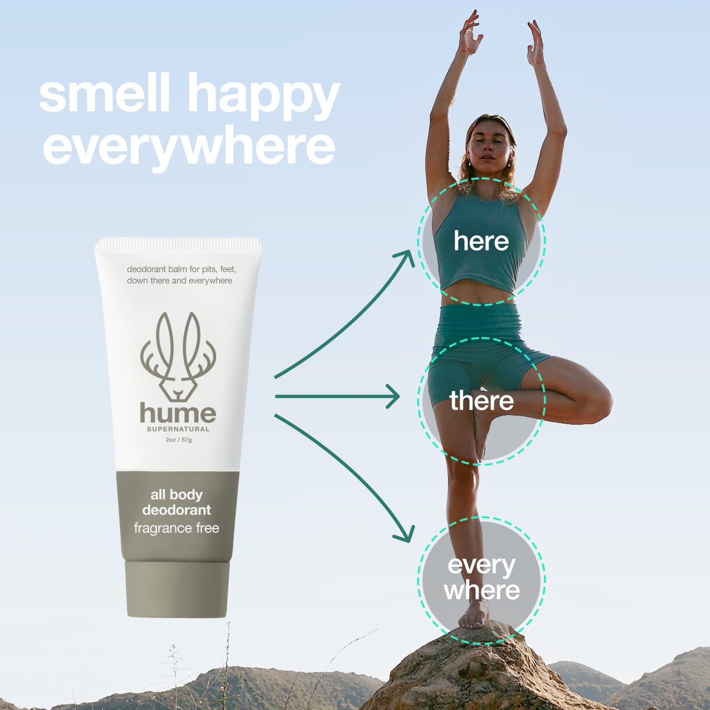 Invisible Whole Body Deodorant for women and men - All Over Full Odor Control Aluminum Free Deo - No Baking Soda- Anti-Chafing Cream Full Body deodorant, Safe for Sensitive Skin, Fragrance-Free