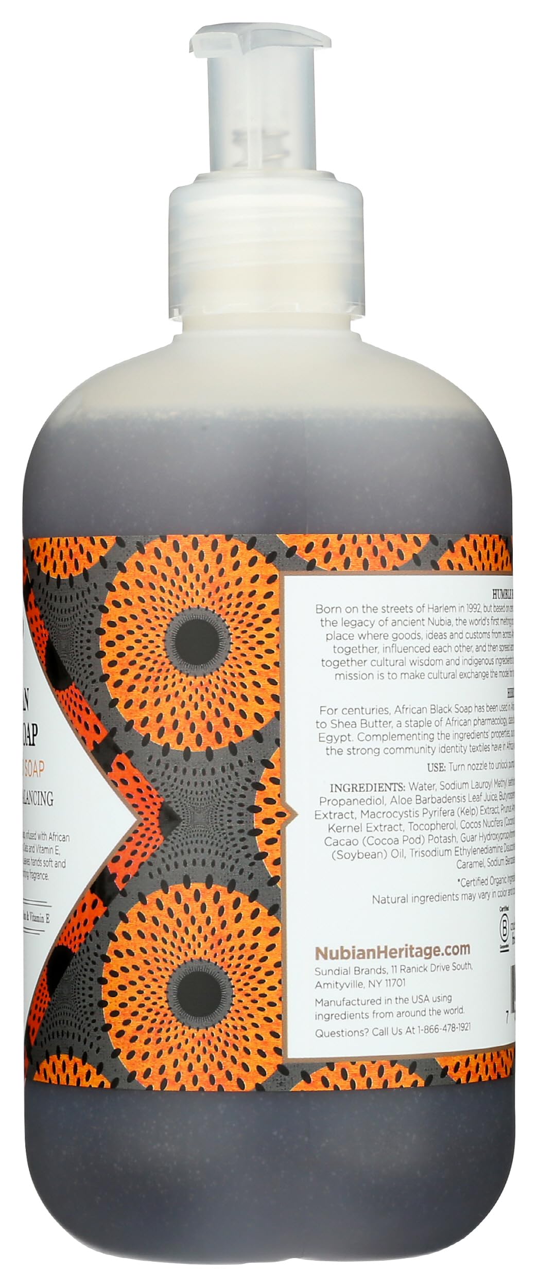 Nubian Heritage African Black Liquid Hand Soap, 12 Fz