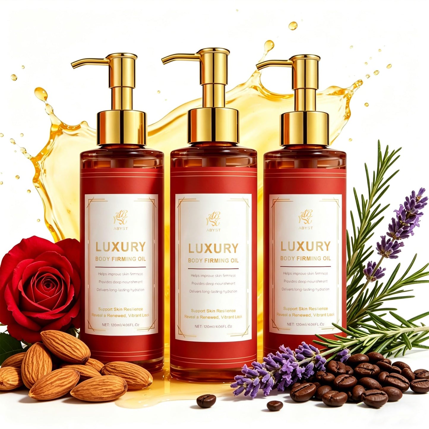 Body Firming Oil - Luxury Toning & Tightening Treatment for Crepey Skin - Hydrating, Nourishing Elixir to Improve Skin Texture & Elasticity - 120ml (3)