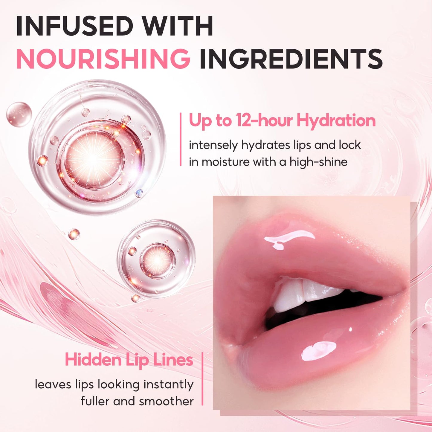 FelinWel Moisturizing Lip Oil with Glossy and Sheer Finish, Blur-Glowy Texture, Nourishing Ingredients, Smooth, Light-weight and Comfortable, 02