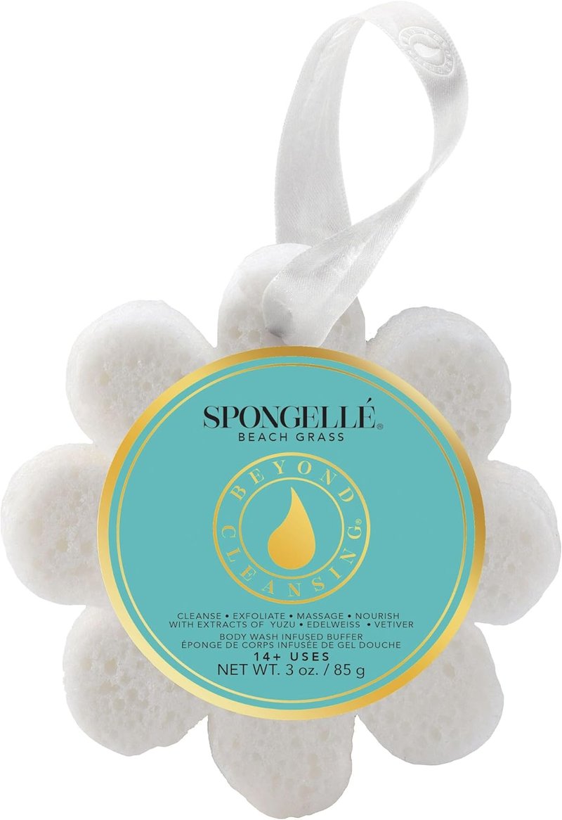 Spongellé Beach Grass Wild Flower Bath Sponge - Body Wash & Scrubber | 14+ Uses, Ideal for Women
