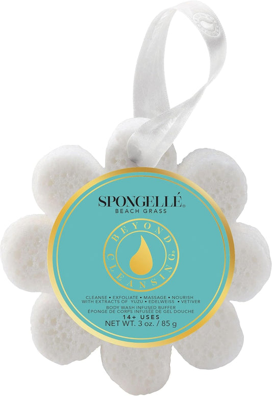 Spongellé Beach Grass Wild Flower Bath Sponge - Body Wash & Scrubber | 14+ Uses, Ideal for Women