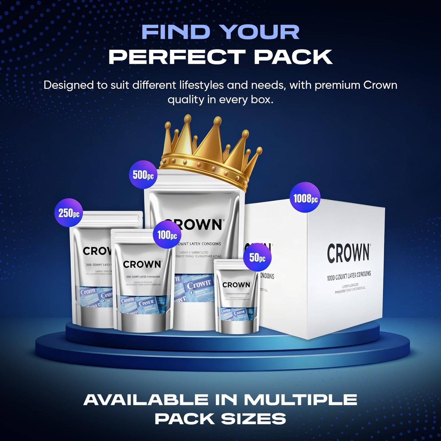 Crown Condoms, 1008 Count