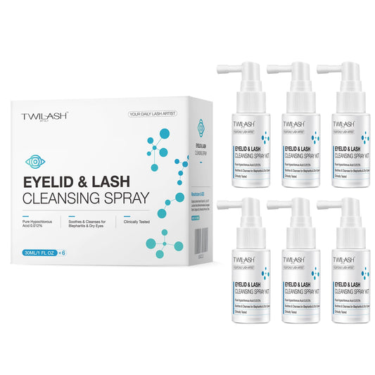 TWILASH BY DLY Eyelid & Lash Cleansing Spray 6 Pack Kit – 6 x 30ml | Pure Hypochlorous Acid Eye Wash for Soothing & Cleansing Blepharitis & Dry Eyes