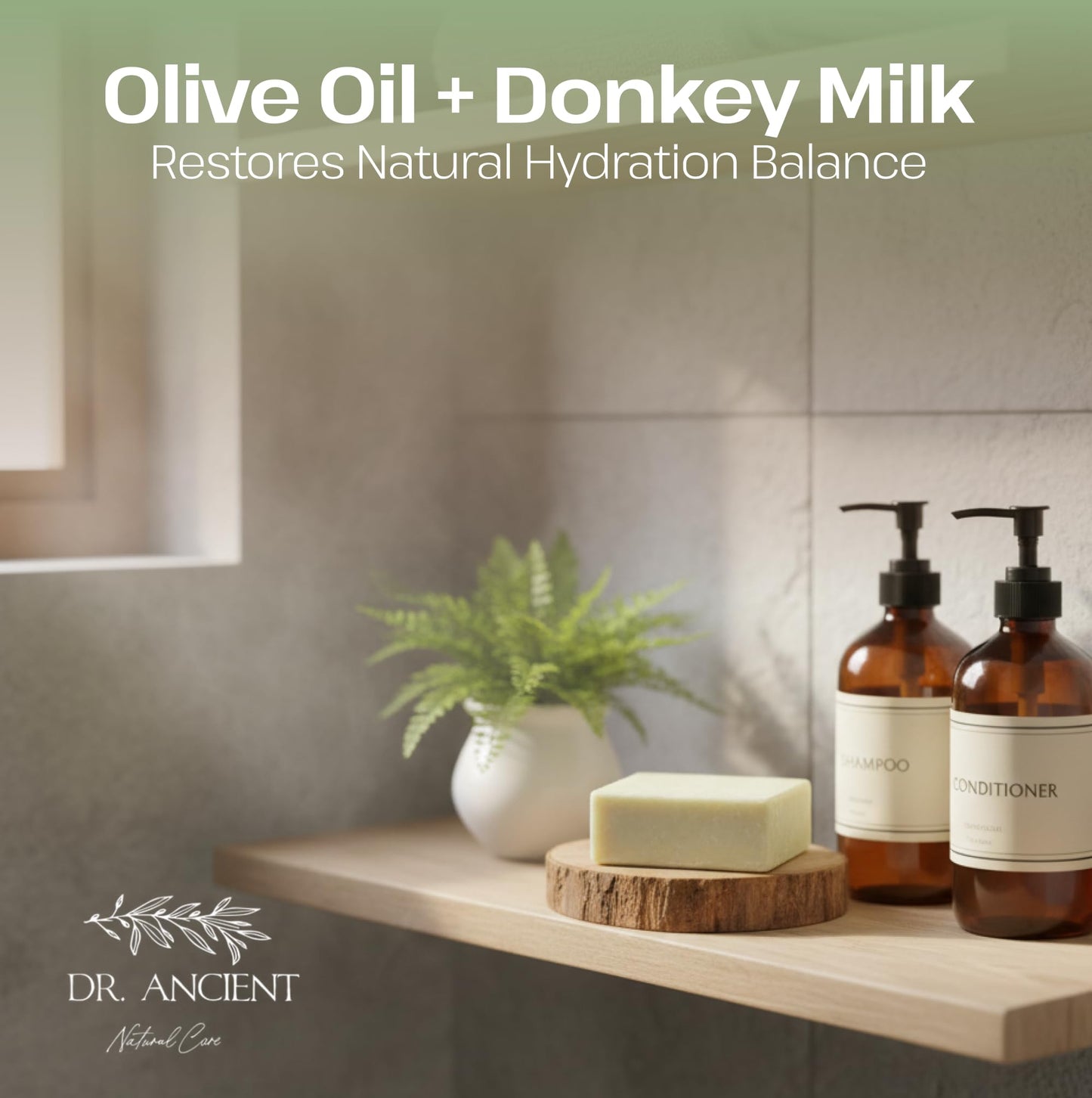 Dr.Ancient Donkey Milk Soap Bar Natural Moisturizing Milk Soap Ancient Inspired Handmade for Face and Body Gentle Cleanser for Sensitive and Dry Skin 5 oz (Pack of 4)
