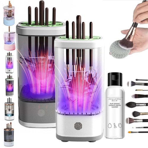 The Cozy Luna, Cozy Luna, The Cozy Luna Brush Cleaner, Cosmetic Brush Cleaner, Waterproof Automatic Makeup Brush Cleaner for Makeup Brush Set (Plug-in,2PCS-C)