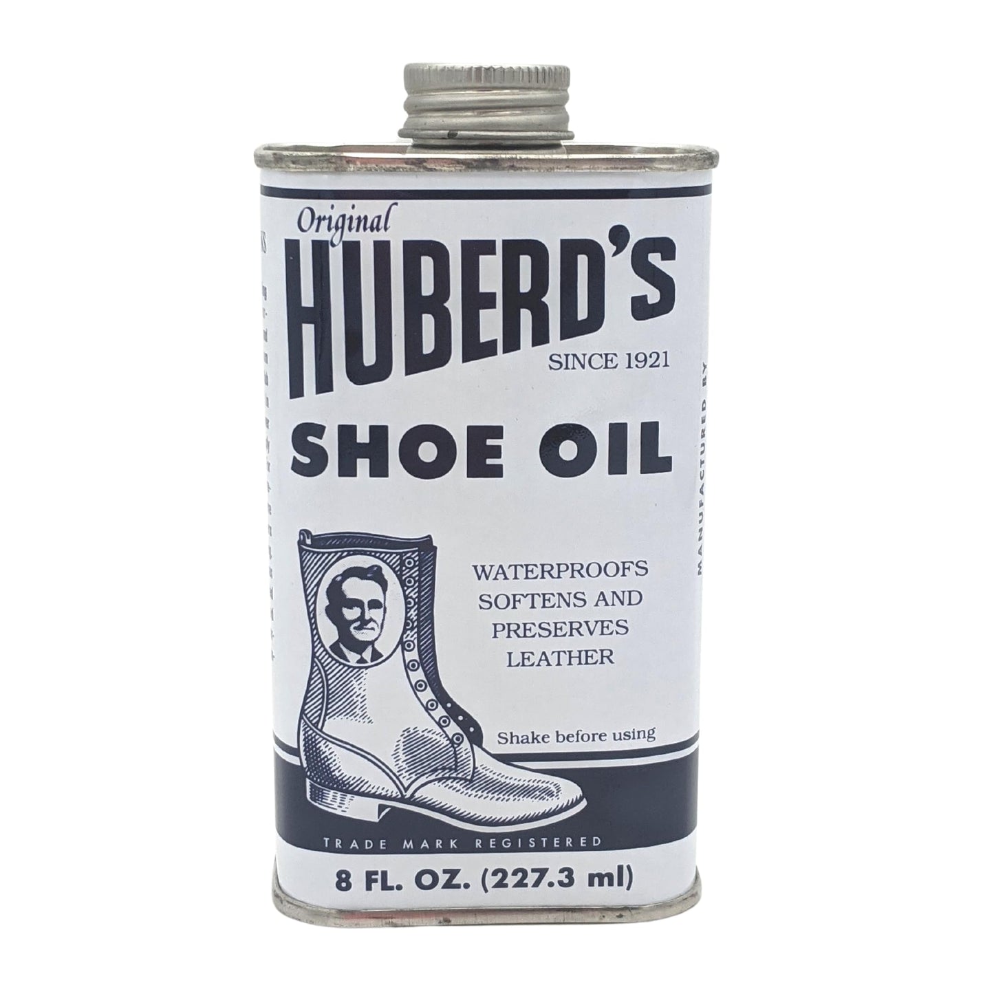 Huberd's Shoe Oil 8 oz, Leather Conditioner and Waterproofer for Boots, Shoes, and Leather Gear. Easy Pour Liquid Formula Softens and Protects Leather. Since 1921.
