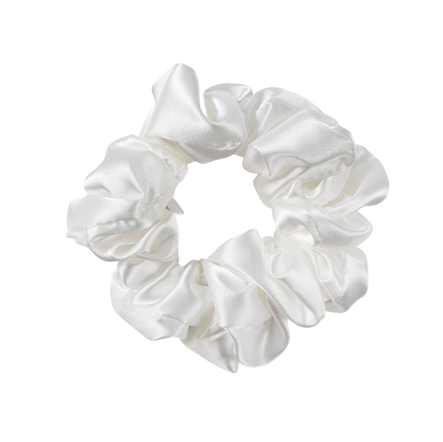 Glampton Slumber Satin Beauty Sleep Set, White, 3-Piece Set with Pillowcase, Eye Mask, and Scrunchie