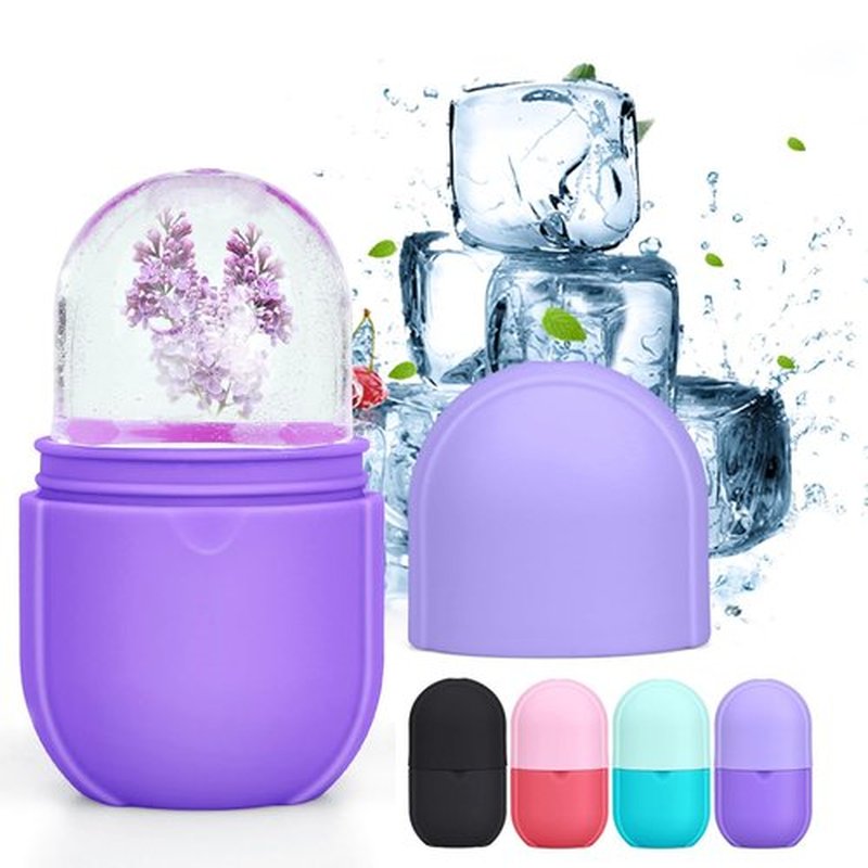 Ice Roller For Face and Eye, Ice Facial Roller Massage Shrink Pore Skin Care Tools, Reusable Ice Stick Remove Dark Circle, Ice Face Mold Sphere Face Ice Cubes for Brighten Lubricate Fine Lines
