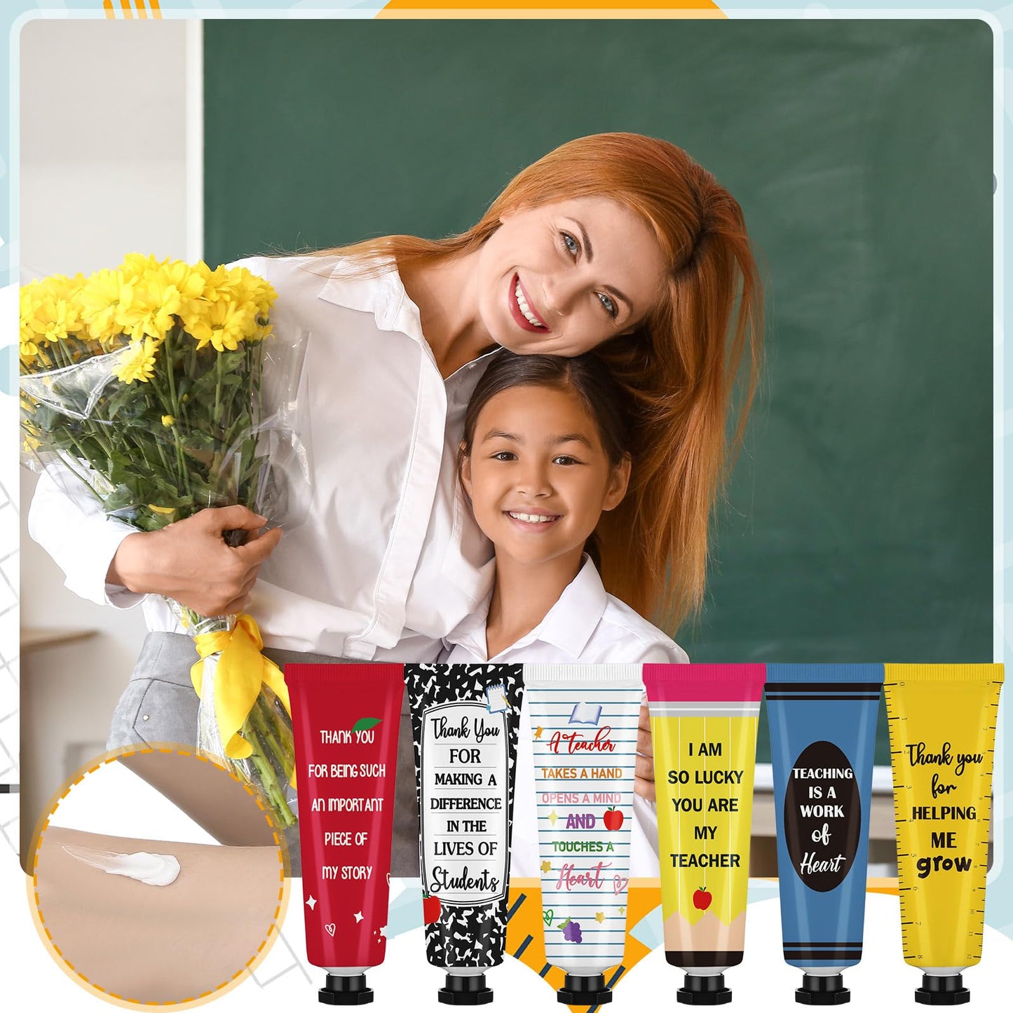 Loopeer 12 Pcs Teacher Appreciation Gifts Bulk Hand Cream Travel Size for Dry Cracked Hands Moisturizing Gifts for 2026 Teacher Appreciation Week Graduation Party Favors