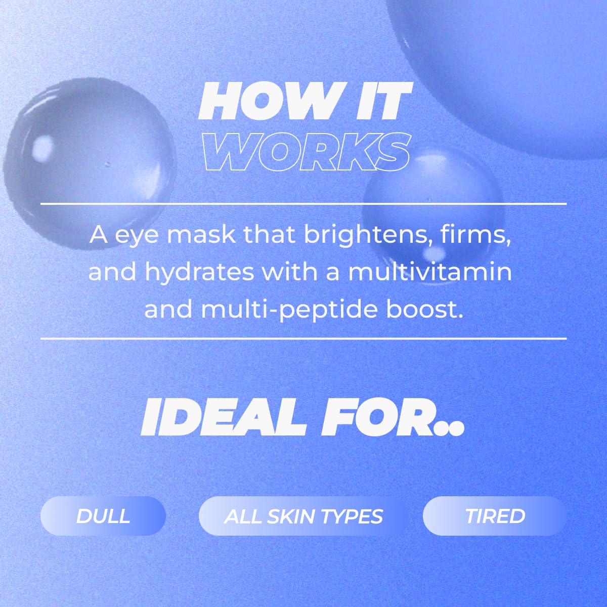 Vitamasques Under Eye Mask, 3-Pack Ultra-Revitalizing Goggle Mask, Korean Skin Care, Cooling & Hydrating Under-Eye Treatment with Hyaluronic Acid & Centella