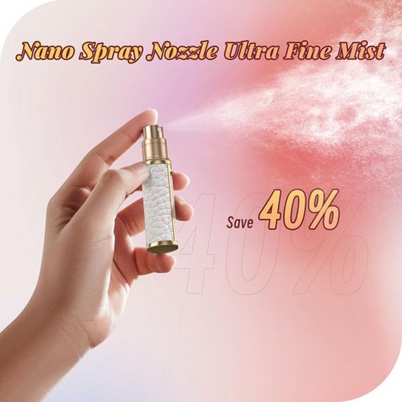 YIERSO Perfume Travel Refillable Bottle,Genuine Leather Bottom-Filling Fragrances Perfume Atomizer,Mini Cologne Dispenser,Portable Sprayer Pocket Size for Cruise Car Trip Purse Gift 5ml (White)