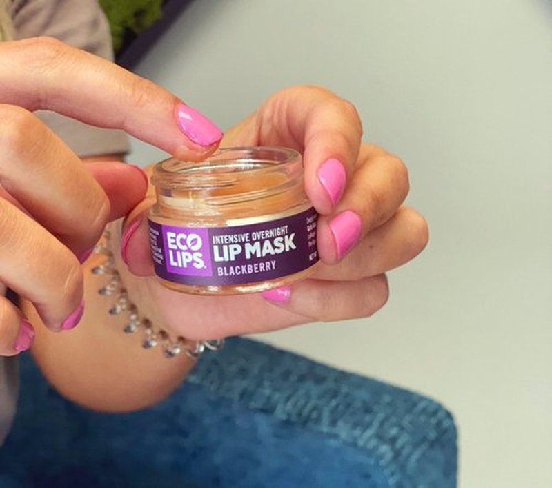 Eco Lips Vanilla Bean Lip Sugar Scrub & Blackberry Intensive Overnight Lip Repair Mask Duo - 100% Organic Lip Care Treatment - Gently Exfoliate, Polish, & Repair Dry, Flaky Lips