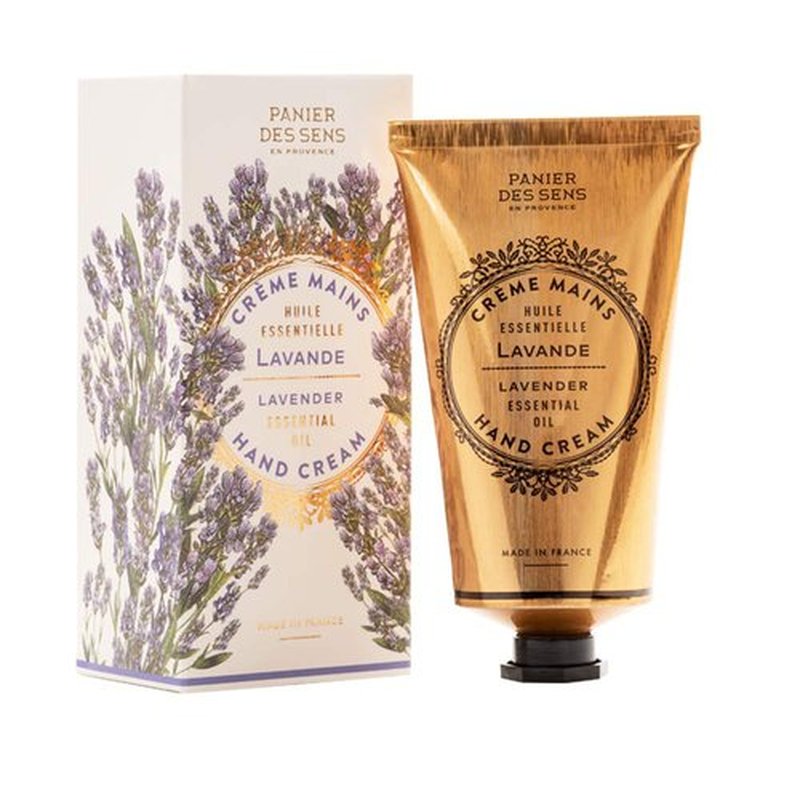 Panier des Sens - Hand Cream for Dry Cracked Hands - Lavender Hand Lotion with Shea Butter & Olive Oil - Vitamin E Skin Moisturizer with 97% Natural Ingredients - Made in France, 2.5 fl oz