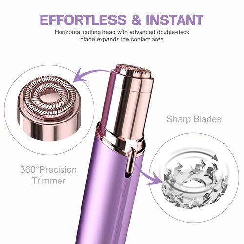 tuokiy Women Facial Hair Removal Device Battery Operated, Facial Hair Removal for Women，Facial Shaver for Women, Powered by 1 AA Battery (Not Included)