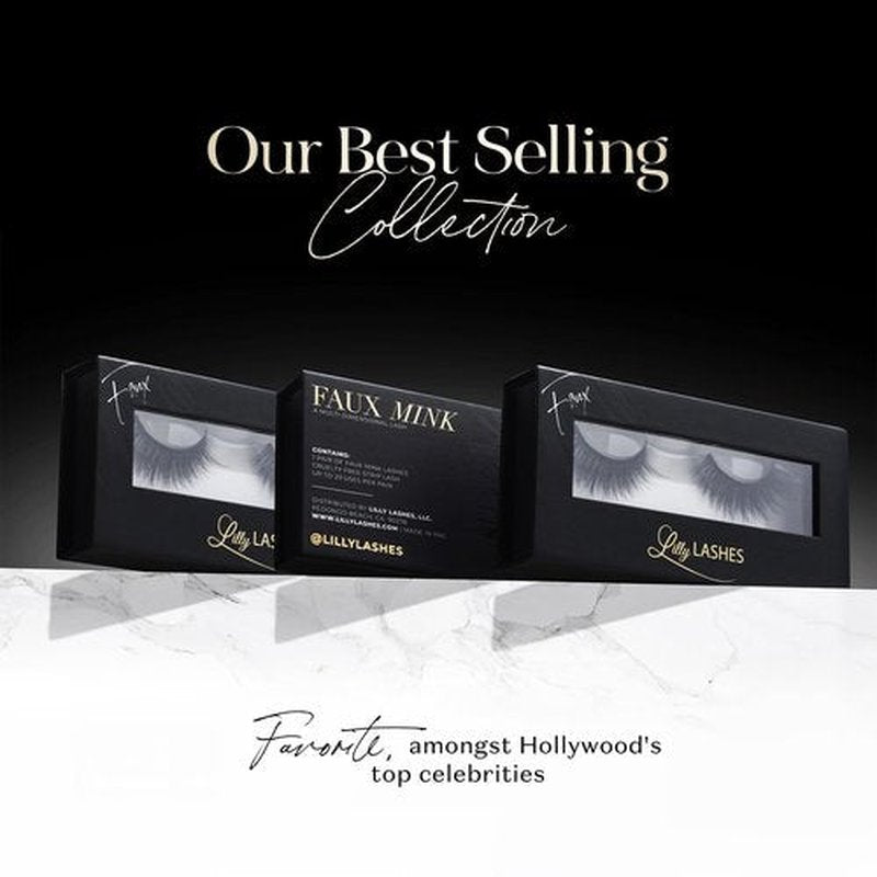 Lilly Lashes 3D Milan Faux Mink Strip Lashes, False Eyelashes Dramatic Look, Reusable False Lashes, Fake Lashes Pack, Lash Strips with Luxury Silk Like Fibers, No Lash Glue Included