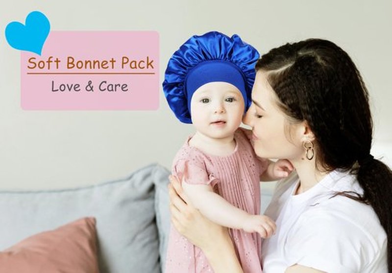 3 PCS Kids Bonnets for Girls,Bonnet for Kids,Silk Bonnet for Sleeping Kids,Toddler Bonnet,Small Bonnet