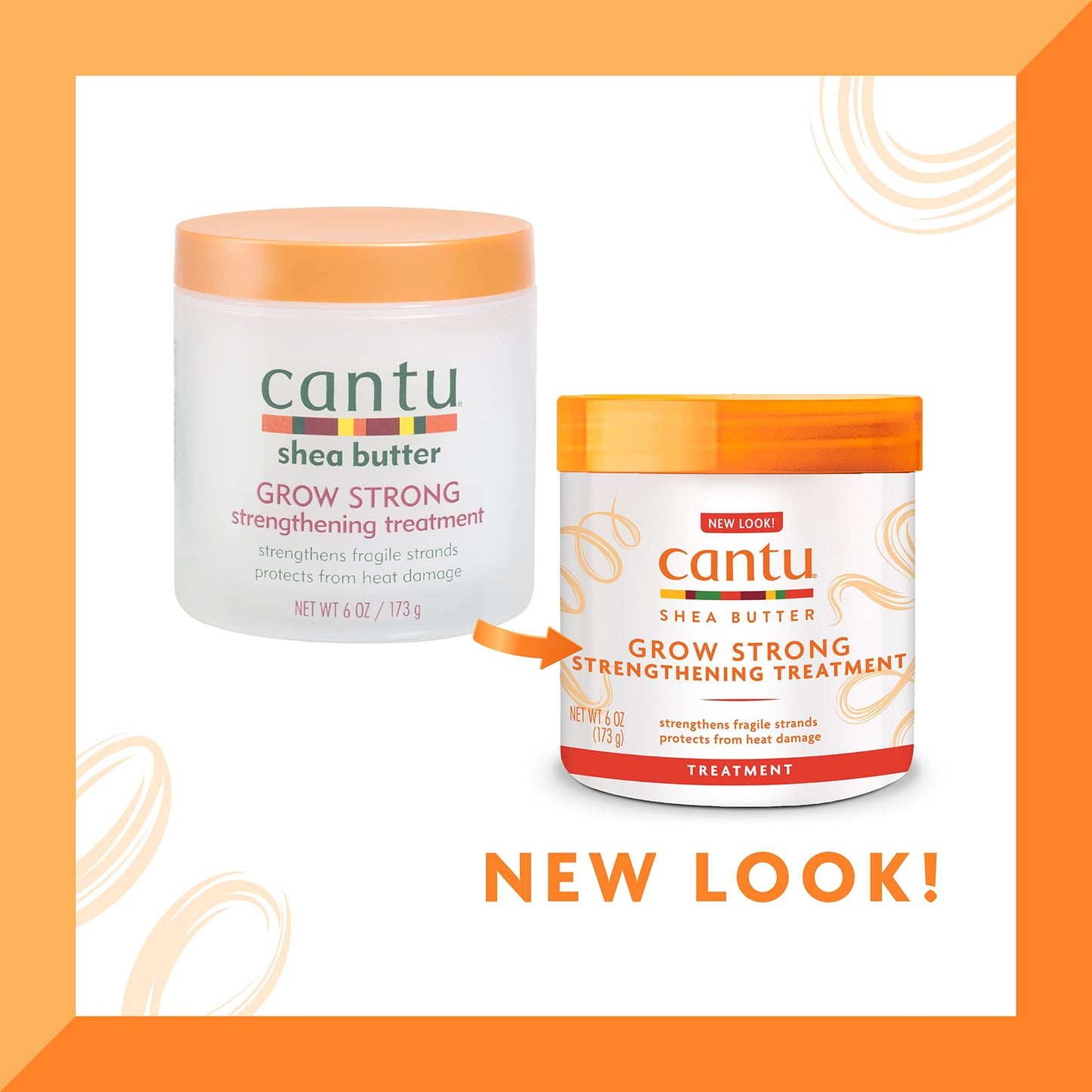Cantu Grow Strong Strengthening Treatment with Shea Butter, 6 oz (Packaging May Vary) (Pack of 2)