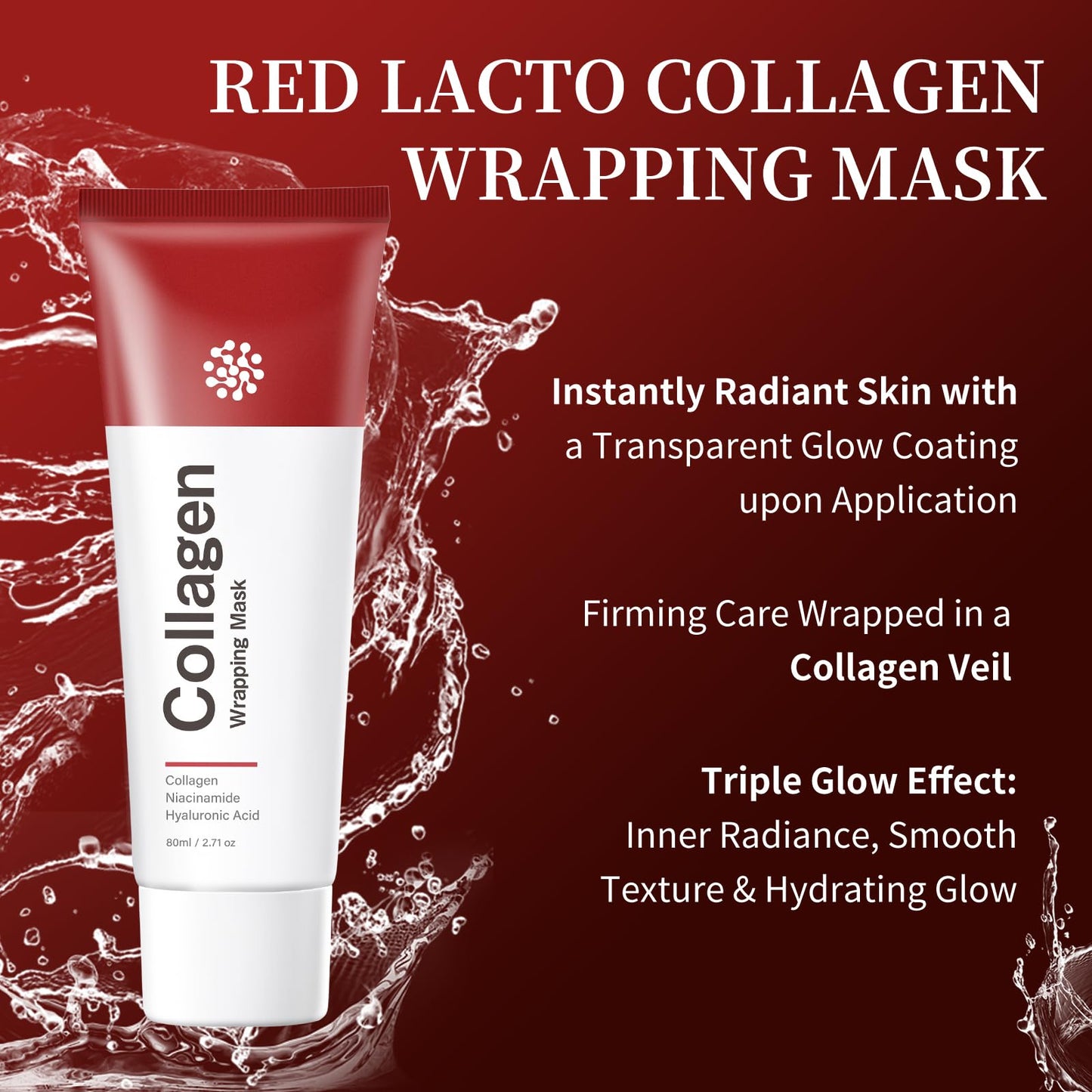 YAFUSIPE Collagen Night Wrapping Mask Hydrating Peel Off Face Mask for Women Tightening Lifting Facial Mask Skincare Anti Aging Collagen Masks for Wrinkles Fine Line Glowing 2.71oz