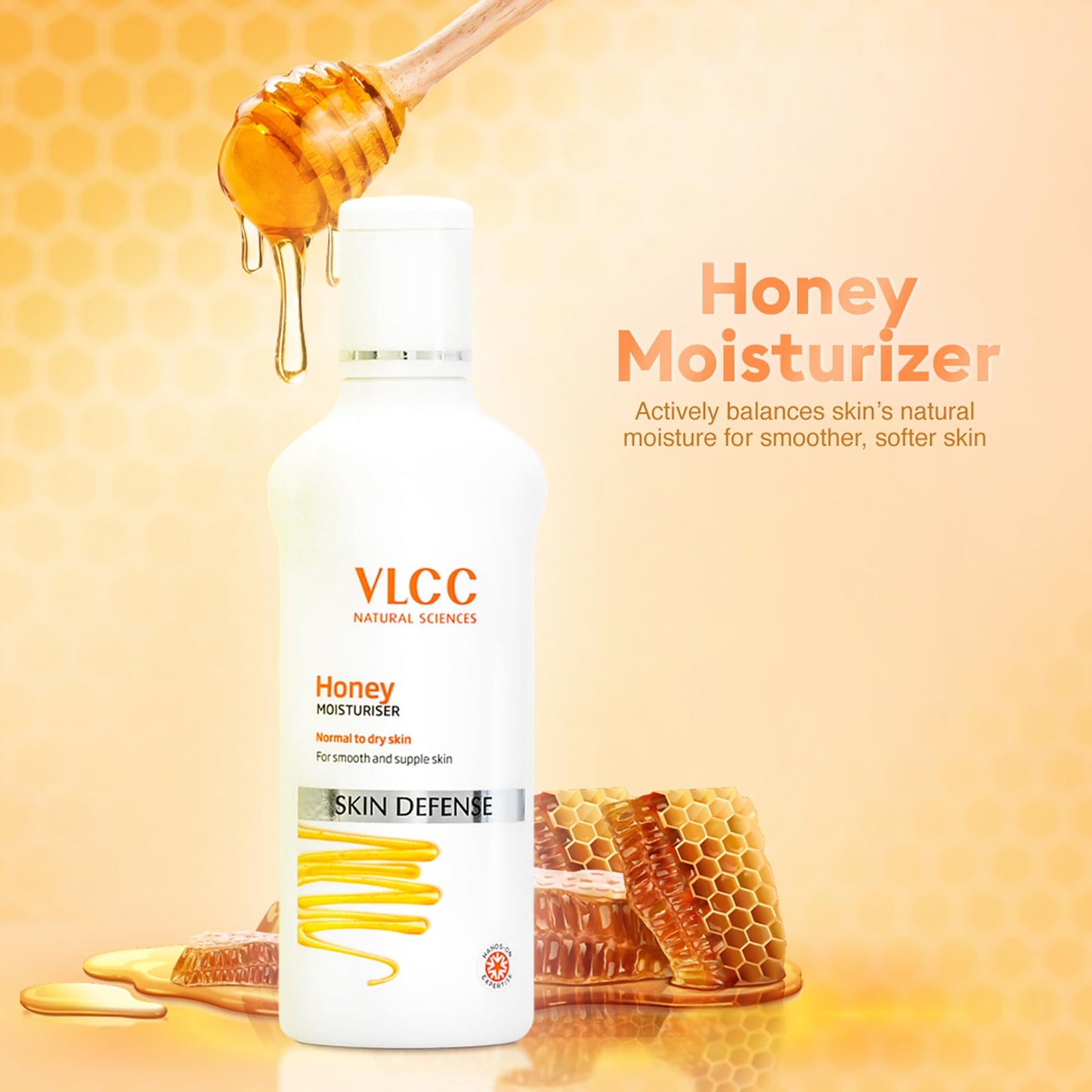 VLCC Honey Moisturizer - Lightweight Body Moisturizer with Shea Butter and Aloe Vera - Non Greasy Body Lotion for Soft Skin - 3.38 oz