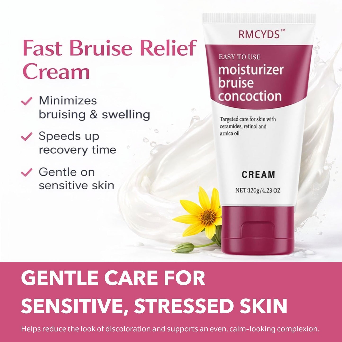 RMCYDS Bruise Cream with Vitamin K-Moisturizing & Firming Formula for Arms, Legs & Hands-Restores Fragile Skin with Anti-Wrinkle Benefits-4.23 oz