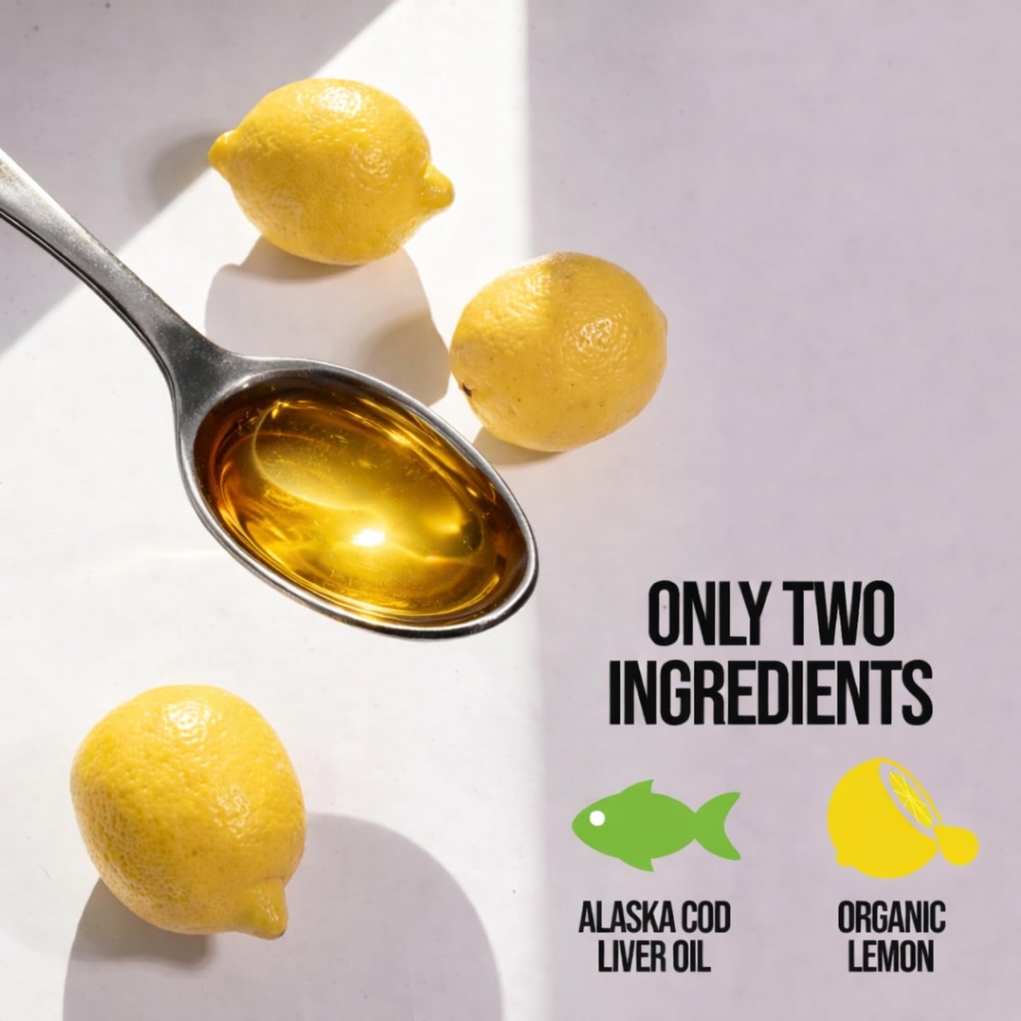 On Target Living Alaskan Cod Liver Oil Liquid | Organic Lemon Flavor 16.67 oz | Line Caught in The USA | Naturally Occurring Vitamin D | Rich in Omega 3 DHA/EPA | Non-GMO Project Certified