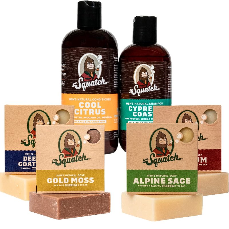 Dr. Squatch Men's Bar Soap - Ocean Pack | Natural Bay Rum, Gold Moss, Goat's Milk, Alpine Sage & Citrus