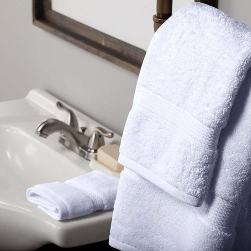 Superior Egyptian Cotton Pile 3 Piece Towel Set, Includes 1 Bath, 1 Hand, 1 Face Towel/Washcloth, Ultra Soft Luxury Towels, Thick Plush Essentials, Guest Bath, Spa, Hotel Bathroom, White