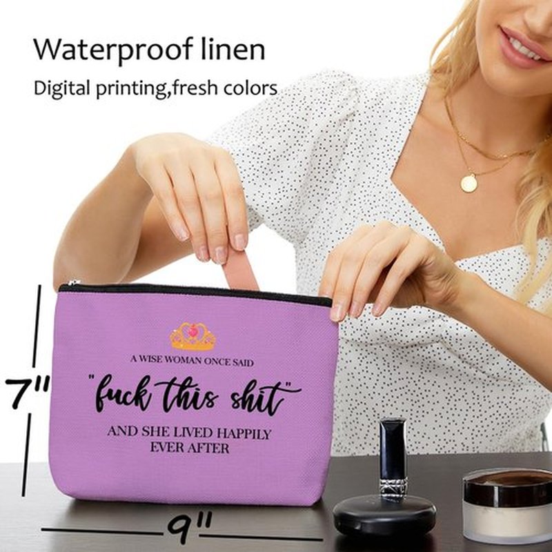 Funny Gifts for Women, Friends, Strong Women Retirement Gifts Cool Gifts for Coworkers, Hostess Gift Ideas Gag Gifts Birthday Girls Weekend Fun Gifts Makeup Travel Bag Inspirational Cosmetic Bag