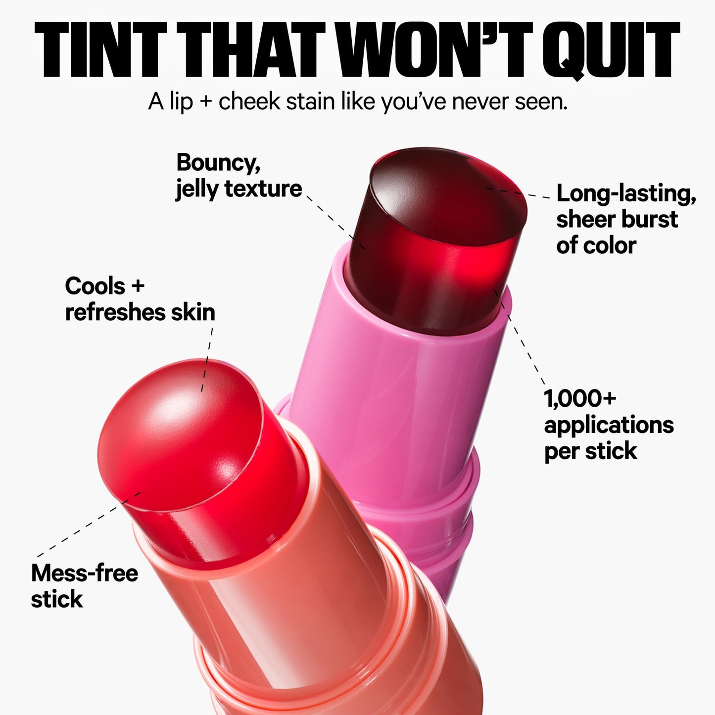 Milk Makeup Cooling Water Jelly Tint – Sheer Lip + Cheek Stain with Vegan Collagen, Seawater + Aloe – Hydrating, Long-Lasting, Buildable Lip Tint + Blush – 5-Pack, 0.17 oz Each