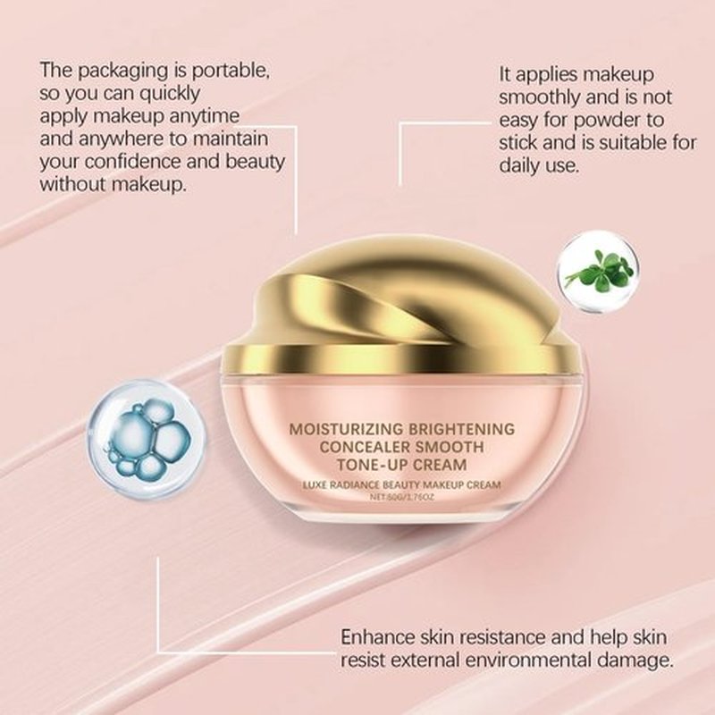 Moisturizing Brightening Concealer Smooth Tone up Cream, Ownawant Makeup Cream, Brightening and Concealer Cream (1)