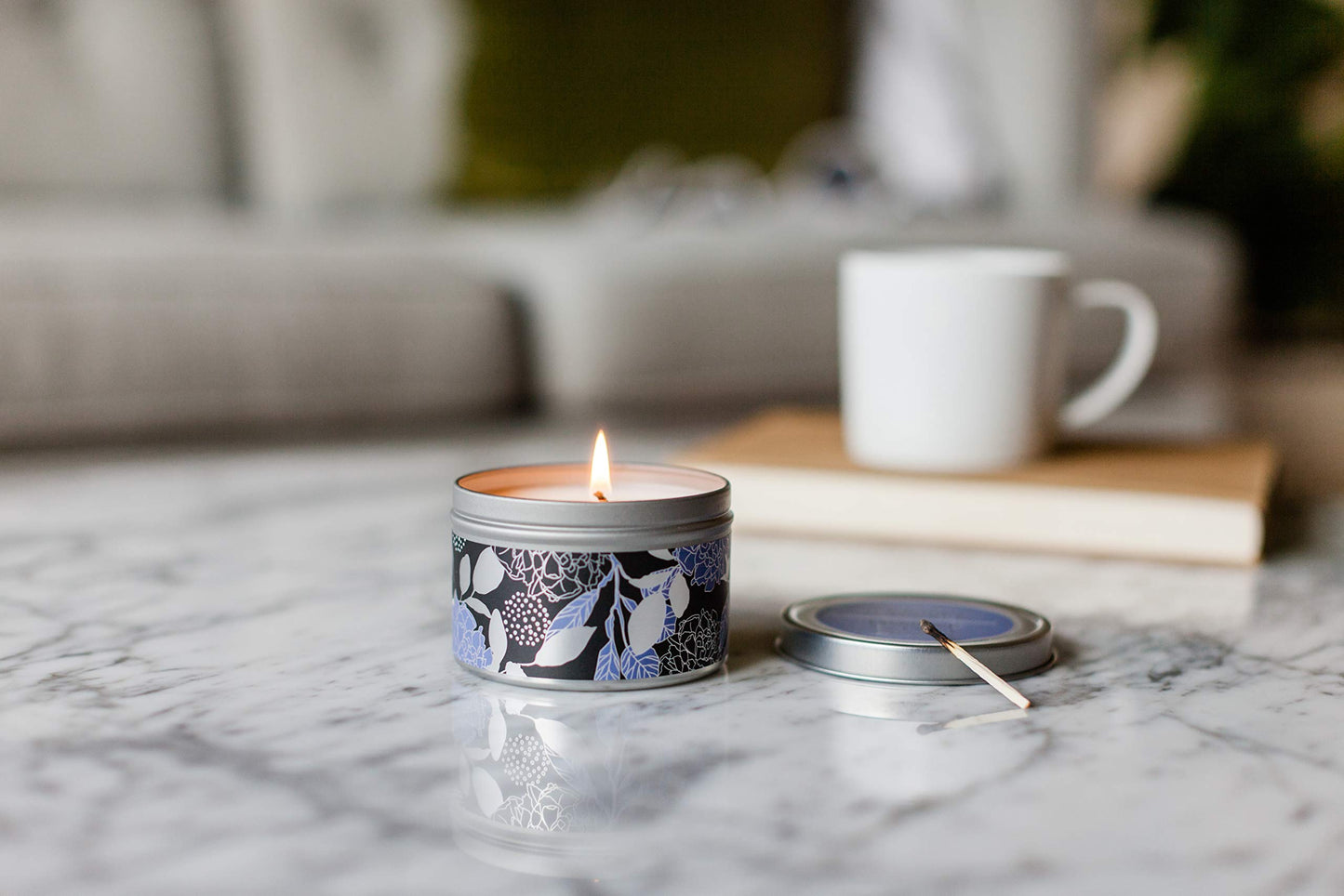 Lavender Luxury Scented Candles 8 Oz - Scented Candles for Home and Relaxation with Essential Oil, Ideal Soy Wax Aromatherapy, Made in the USA, Aesthetic & Romantic by Victoria's Lavender