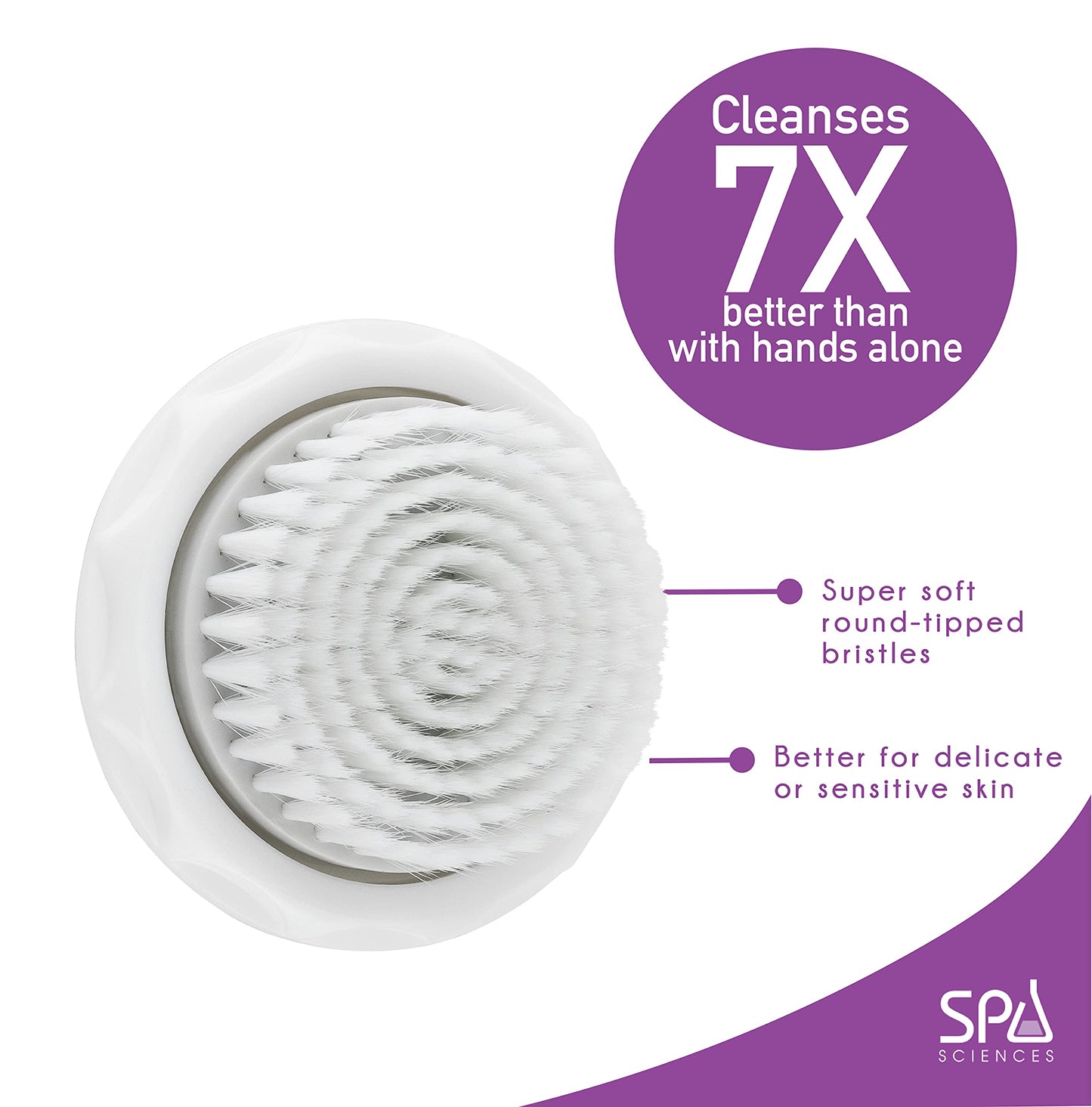 SPA SCIENCES NOVA Skin Cleansing Replacement Brush Head - Sensitive Brush