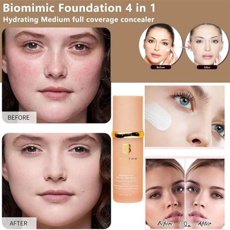 Rise Luxus Ultrablend 4 in 1 Foundation,Rise Luxus Foundation,Match Cosmetics Foundation,4 in 1 Foundation Liquid with Spf (2box)