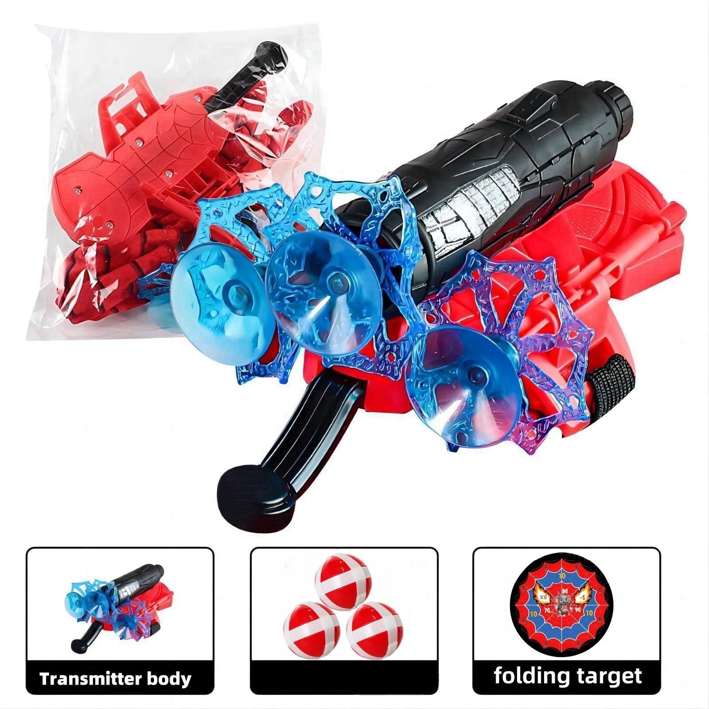 FJQZDBDSA Spiders Web Shooter ，Spider Toys for Boys 4-6，Boys 6-8 Years Old，Wrist Toys, Birthday Party Presents