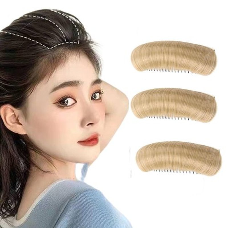 Invisible Fluffy Hair Pad, 3 6 PCS 5in Invisible Hair Clips, Hair Bump Clip for Volume for Women Girls, Fluffy Hair Pad Styling Insert Tool, Heighten Hair (Golden, 3pcs)