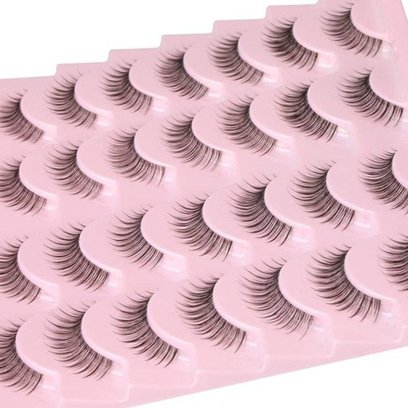 Kiromiro Eyelashes Wispy 10mm False Lashes Natural Look Fluffy 3D Mink Lashes Short Strip Lashes Pack