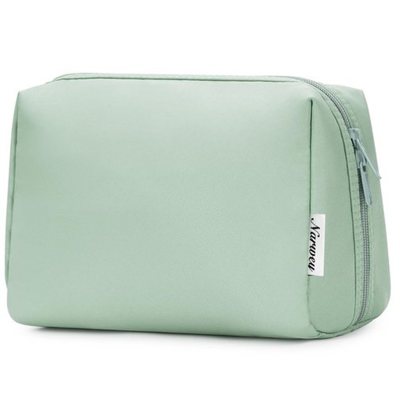 Large Makeup Bag Zipper Pouch Travel Cosmetic Organizer for Women (Large, Mint Green)